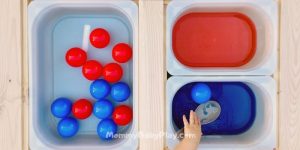 First Color Sorting Activity For Toddlers - Mommy Baby Play