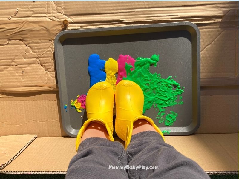 Rain Boot Printing - Awesome Process Art Activity For Toddlers